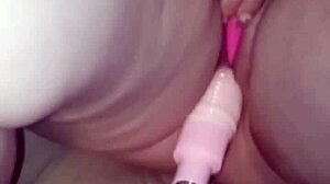 Sex machine pounds chubby wife's wet pussy hard