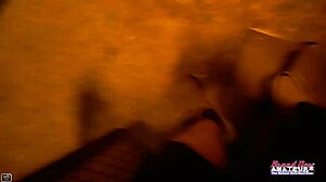 brunette coed scarlett foxx slurps cock rimjobs then takes banging facial cumshot