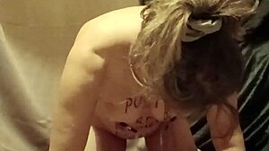 Bound french slave milf auto session humiliated pissed