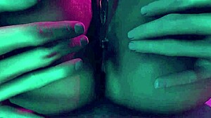 Giantess stuffs huge toys in anal vore night!