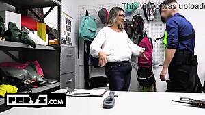 Stepmom shoplifts caught then pussy fucked hard backstage to teach lesson