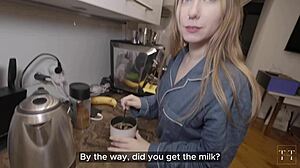 Desperate for coffee cash I trade deepthroat favors