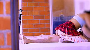 Stepmom and student share sneaky kitchen fun