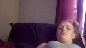 snow bunny toys her shaved pussy softly