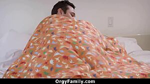 Stepmom and i sweat through horny orgy fuck