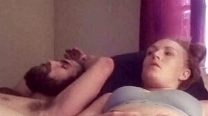 snow bunny toys her shaved pussy softly