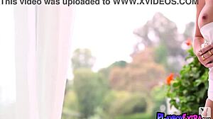 WOW! Jade Elizabeth Strips Big Tits Outdoor Smoking Shaved Pussy Tease!