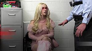 Stepmom shoplifts caught then pussy fucked hard backstage to teach lesson