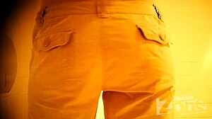 beautiful hairy pussy girl pees standing