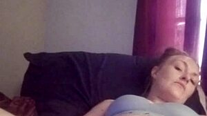 snow bunny toys her shaved pussy softly