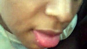 Ebony Slut Deepthroats Public Car Blowjob