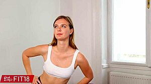 Skinny Stella Sedona's Cute Small Tits Crave Foreign Gym Huge Cock