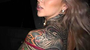 Tattooed Wife Sucks Stranger Cock In Car