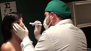 Tina Lee Comet Blushes as Doctor Tampa Spreads Pussy with Speculum Beside Nurse Angel Rose