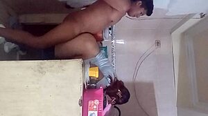 Kitchen Sex Husband Almost Catches!