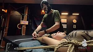 Chubby latina slave tied assfucked by master apprentice