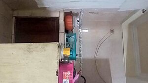 Kitchen Sex Husband Almost Catches!