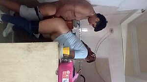 Kitchen Sex Husband Almost Catches!