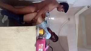 Kitchen Sex Husband Almost Catches!