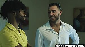 Black and White Agents Fuck Bareback Hard