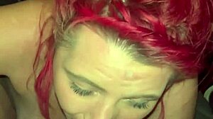 Real redhead hooker fucked bareback creampied by customer