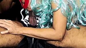 Best friend surrenders to Halloween party fuck after dancing