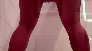 seductive muse showers big cock dildo monster toys bathing whore clamps