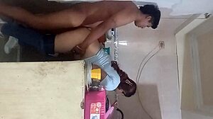 Kitchen Sex Husband Almost Catches!