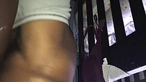 i pound my ebony stepmom's oiled juicy fat ass deep