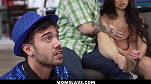 Sweaty MILF Mom Enters Horny Dare Game Bent Over Cowgirl Riding Competition