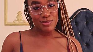 Big ass ebony wet pussy hides under her tight dress