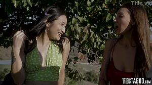 Thirsty for celeb guide's threesome pounding two busty stepsisters?