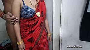 Desi bhabhi's juicy pussy pounded hard in saree