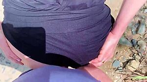 Cars honk by but I ass fuck her roadside anyway