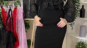 whoa, hot teacher in sexy lingerie and heels ready for domination play!