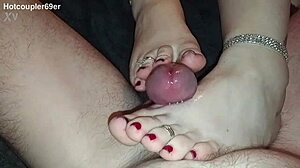 Best Homemade Italian Wife Oiled Footjob Cumshot