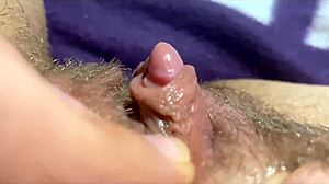 huge clit throbs wet rubbing to massive orgasm