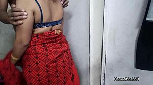 Desi bhabhi's juicy pussy pounded hard in saree