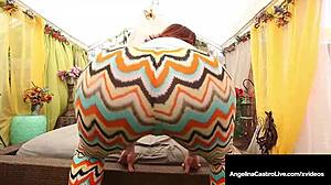 Curvy Cuban Angelina Castro pounds BBW Marcy Diamond pussy