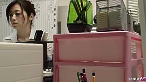 co-worker, this japanese lesbian needs your cock uncensored now