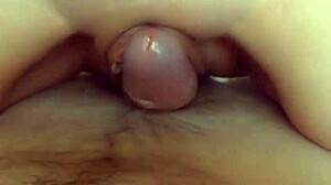 Coño milking cock with hot lactating pussy squirt