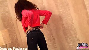 imagine my panties teasing out from these skin-tight new jeans