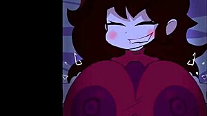 Girlfriend's Massive Tits Bounce in Brutal FNF Titty Fuck Slam