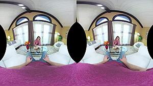 Cali carter's big booty takes vr pov cumshot swallow