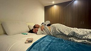 hubby's maid fingers bathroom then grinds lesbian ass