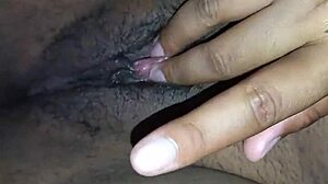 Hot solo pussy fingering and clit rubbing frenzy
