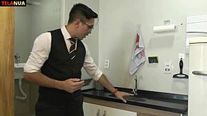 Real Estate Agent Surprised by Sexy Latina's Anal Lingerie Game