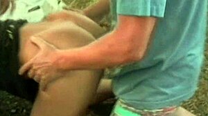 Esther's park gangbang fills all holes with cum!