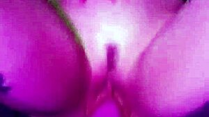 dripping wet pussy rides huge dildo till clothes rip off