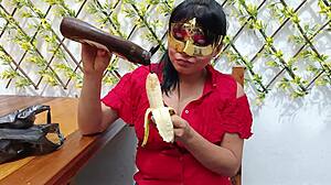 Neighbor's Salt Hunt Yields Sultry Chocolate Blowjob